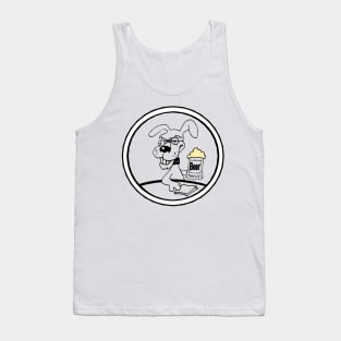 Dog Drinking Beer Tank Top